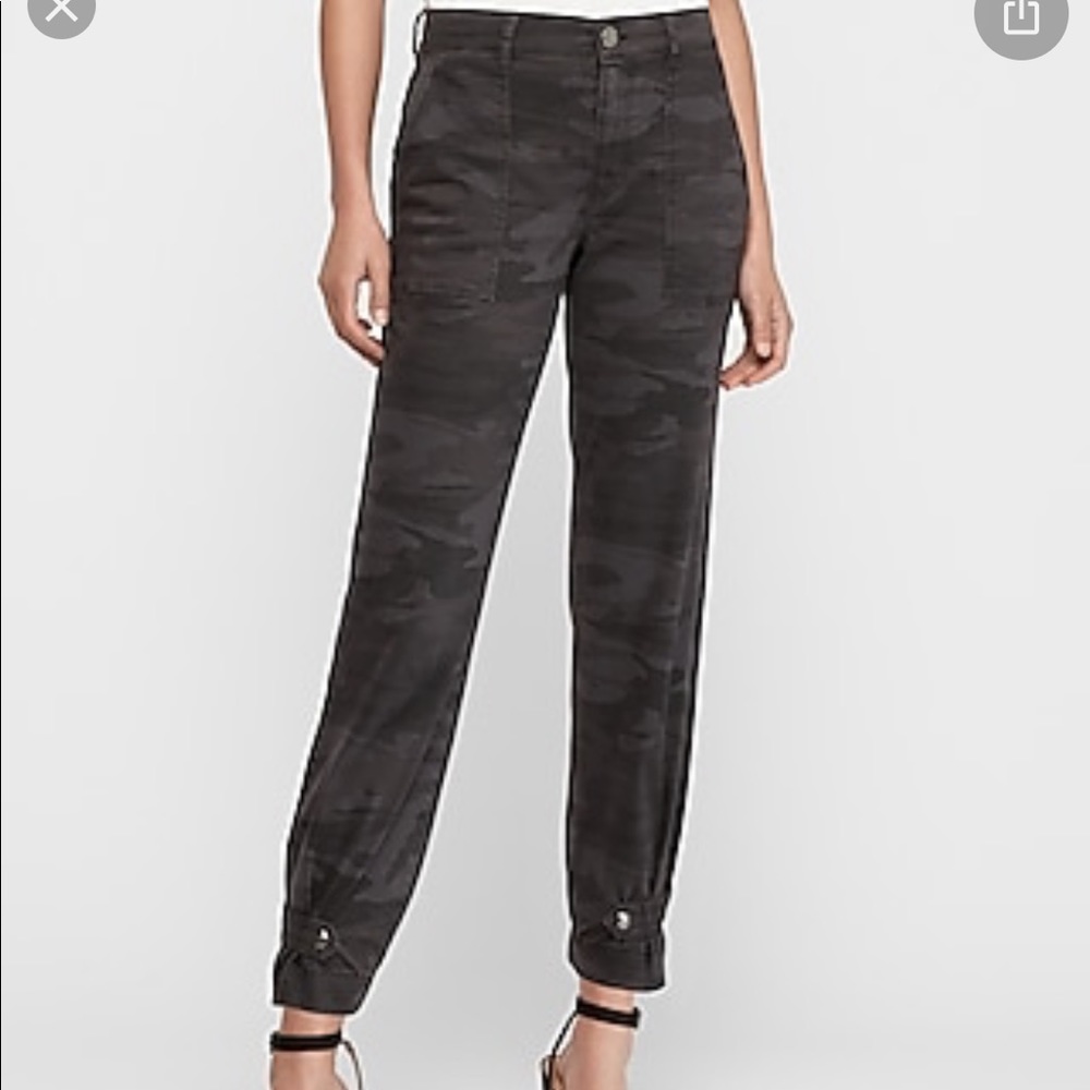 EXPRESS high rise cropped straight leg jean